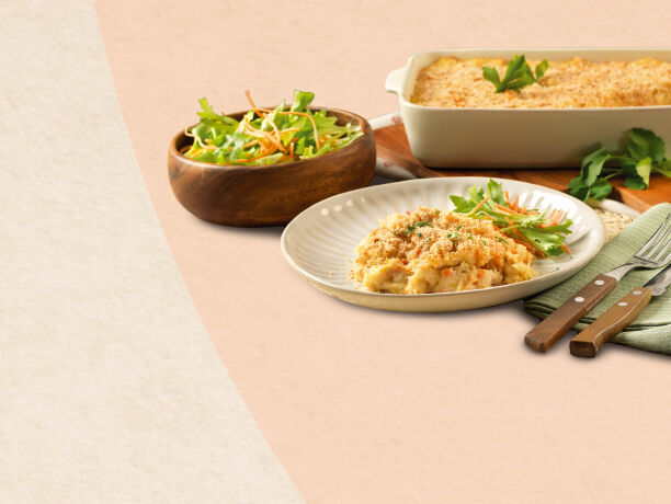 Fotografia de um prato de bacalhau espiritual.